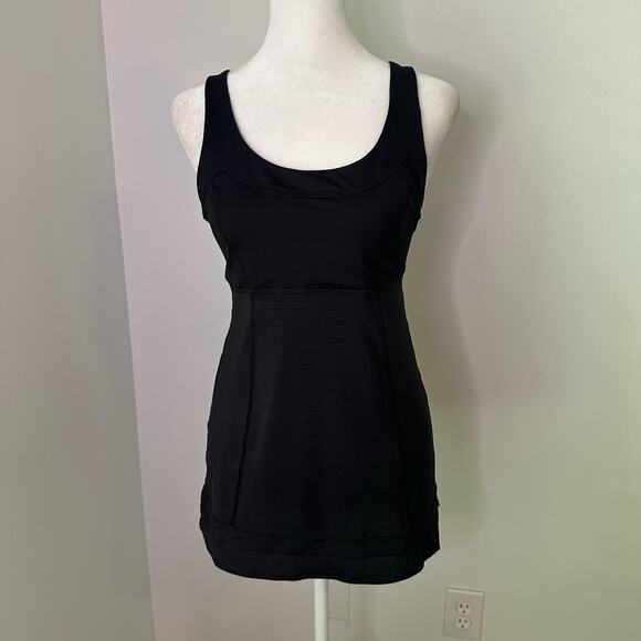 Lululemon Run Tame Me black pinstripe sleeveless tank top - Picture 2 of 9